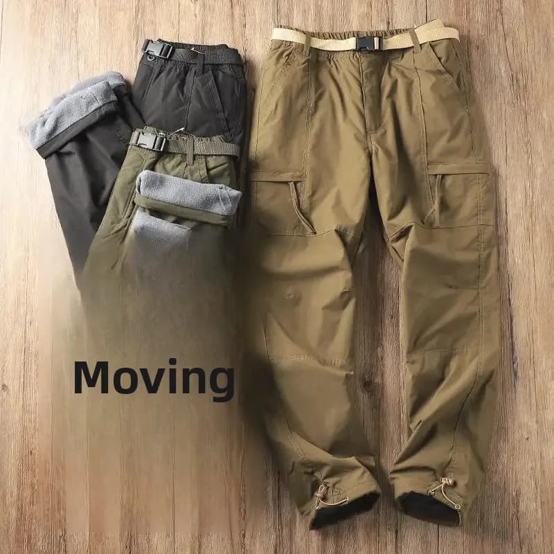 Pantalon hiver polaire homme pêche randonnée - Windproof waterproof froid résistant outdoor