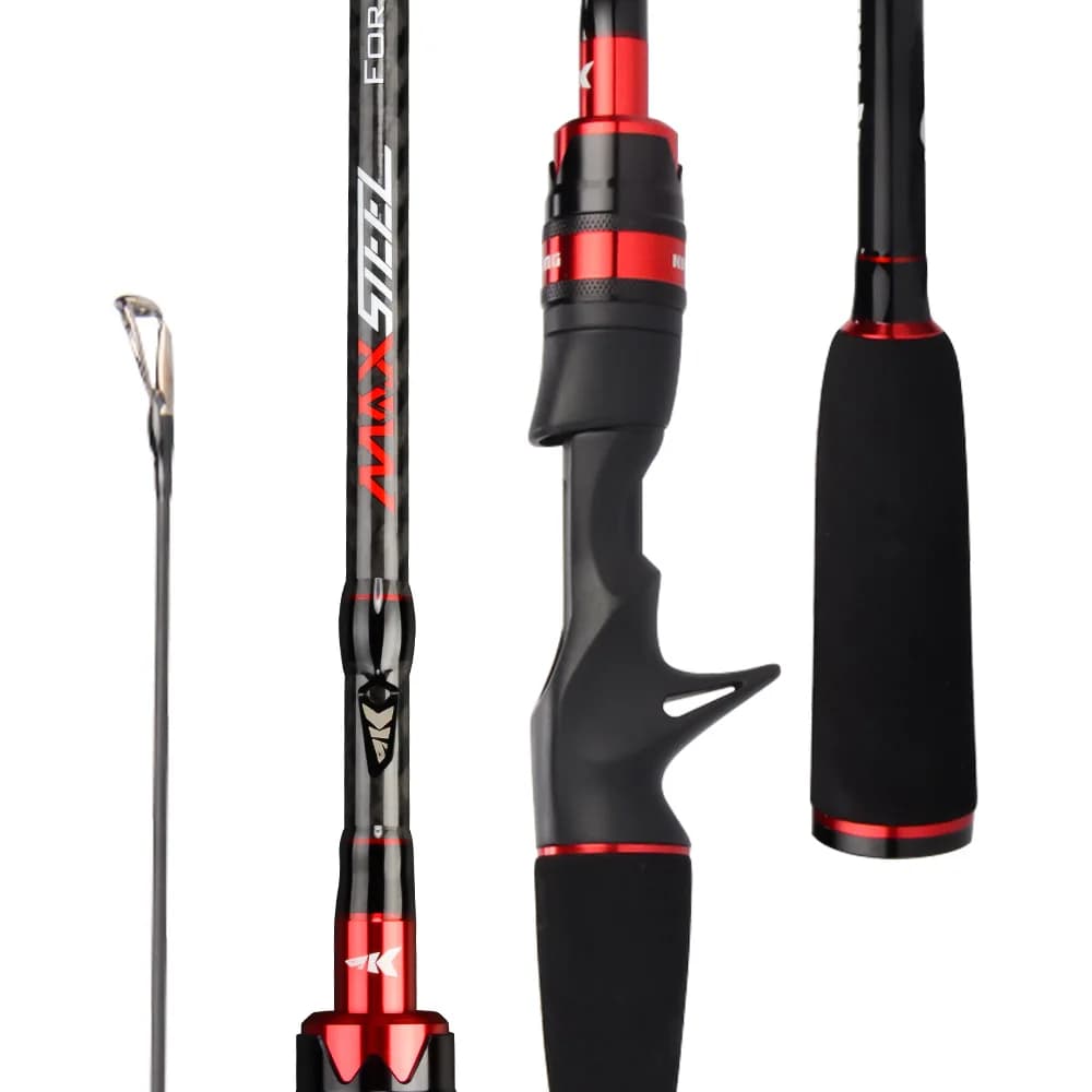 Canne carbone KastKing Max Steel 1.8-2.4m - Canne spinning casting pêche brochet black bass France