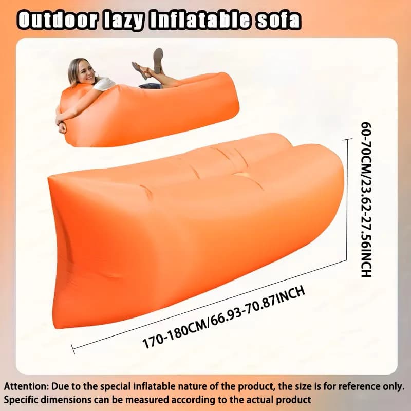 Canapé gonflable portable pour une personne - Lit de camping confortable pour pêche et plage
