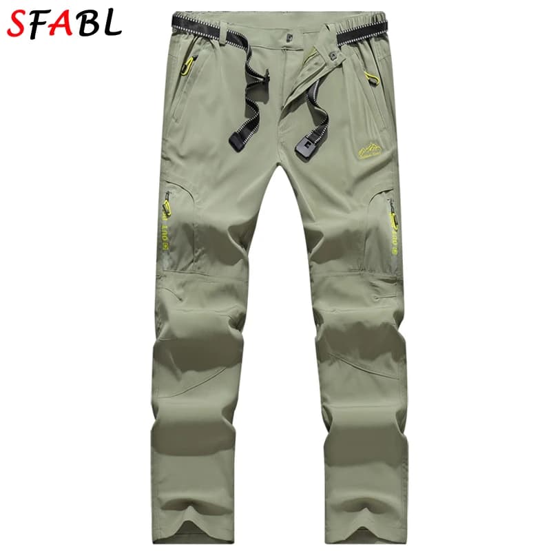 Pantalon pêche homme 5XL été séchage rapide randonnée stretch imperméable tactique poches zippées