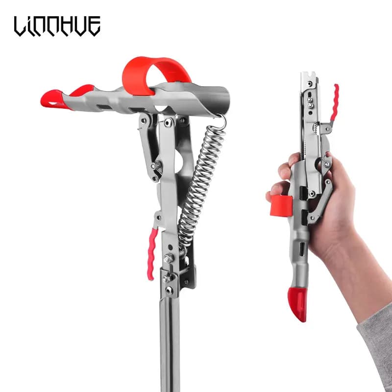 Porte-canne automatique à ressort en acier inoxydable réglable et pliable pour pêche