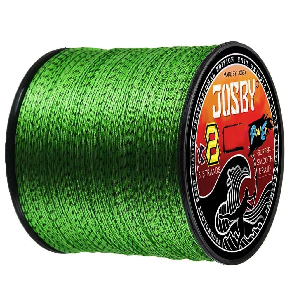 Ligne JOSBY Japan 8X 8 brins tressée 100-500M - PE moucheté eau douce et mer
