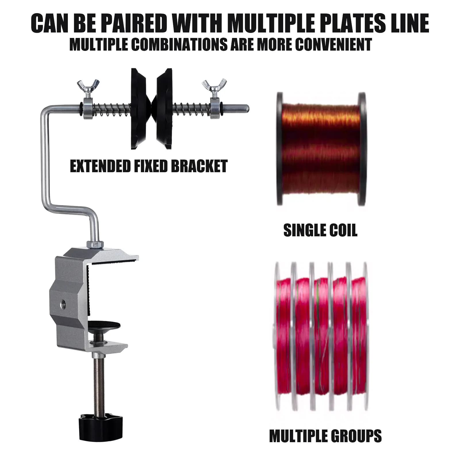 Machine à enrouler ligne de pêche portable pour moulinet baitcasting et spinning