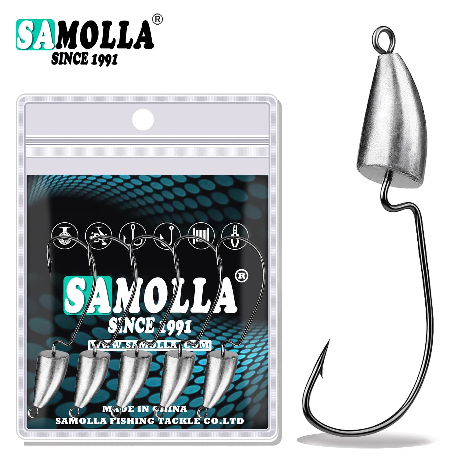 Hameçon jig tête plombée Root Original 1.75g à 120g pour pêche ajing, basse et poisson de roche