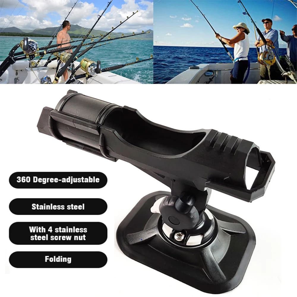 Support de canne à pêche réglable pour kayak et SUP - Fixation angulaire pour bateau gonflable et raft