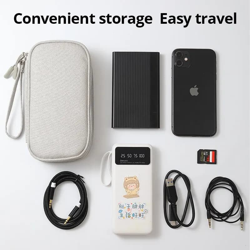 Boîte à trésor rangement produits numériques portable voyage avec organisateur câbles USB chargeurs écouteurs