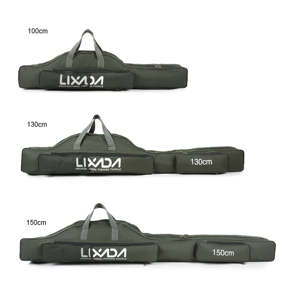 Sac de pêche Lixada pliable 100-150cm pour canne, moulinet et matériel - Transport pratique