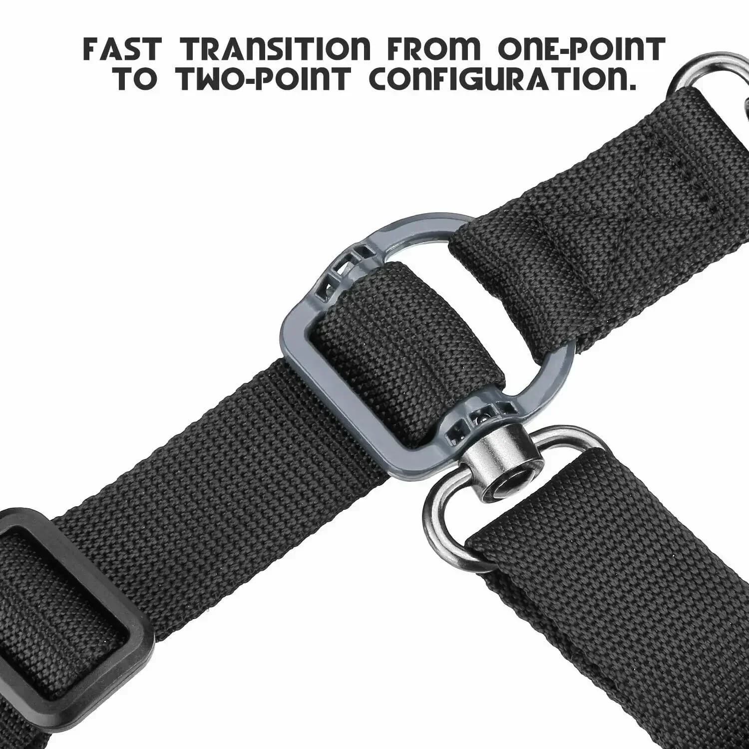 Bretelle de fusil tactique MS4 ajustable - Sangle polyvalente pour équipement de pêche