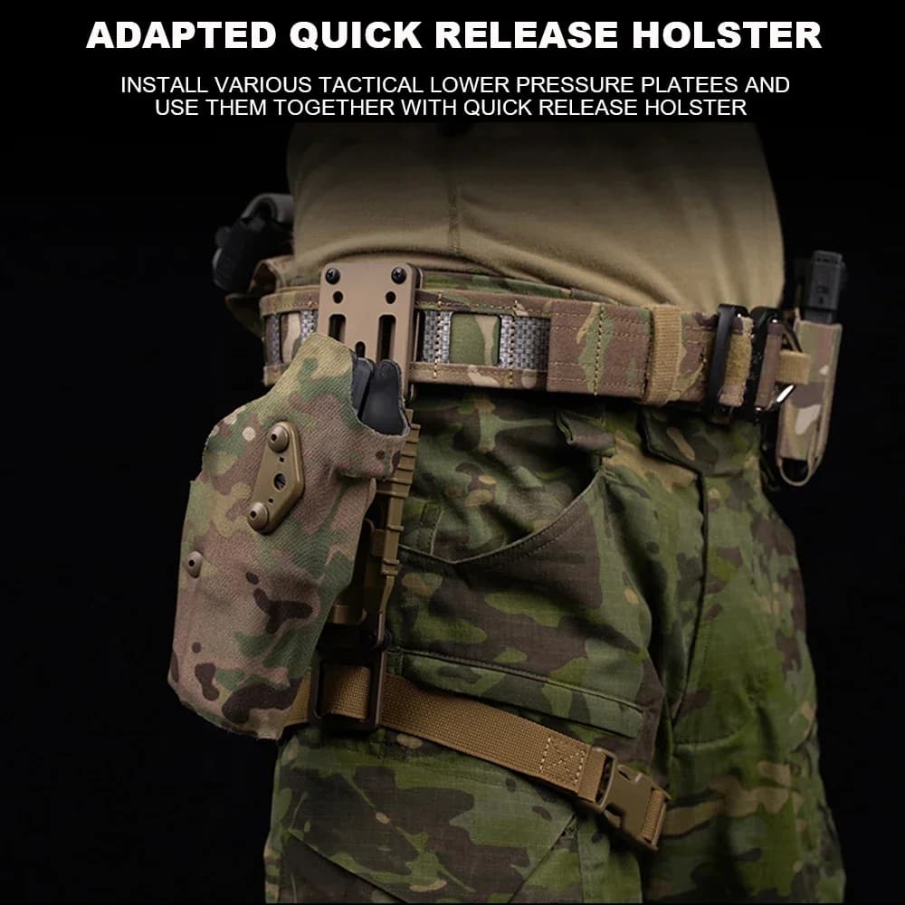 Ceinture tactique Molle 3 en 1 avec boucle métallique rapide pour pêche et airsoft
