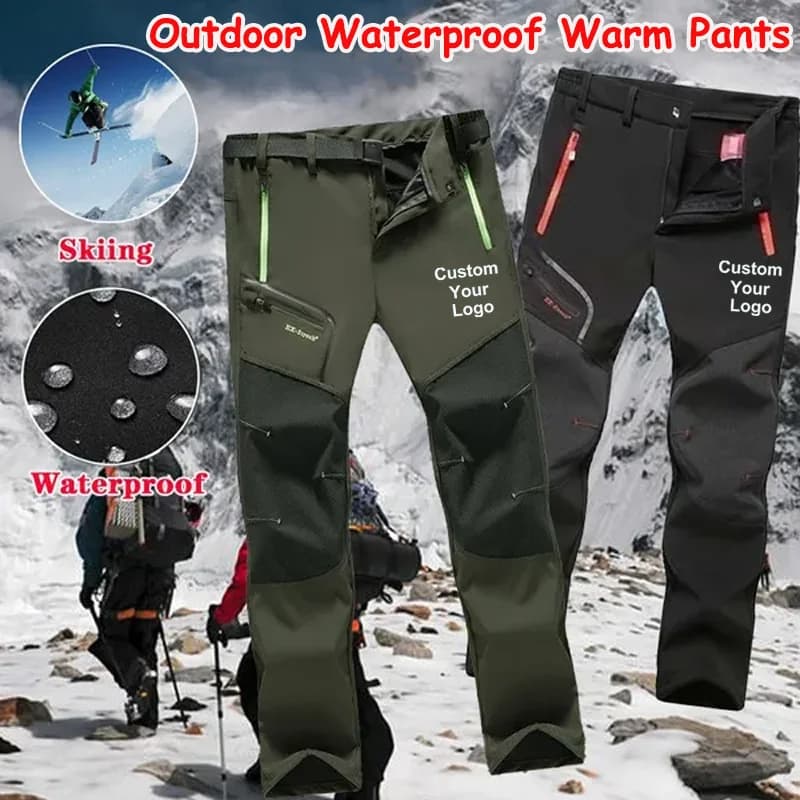 Pantalon pêche personnalisable hiver softshell pour pêche glaciaire et pêche froide