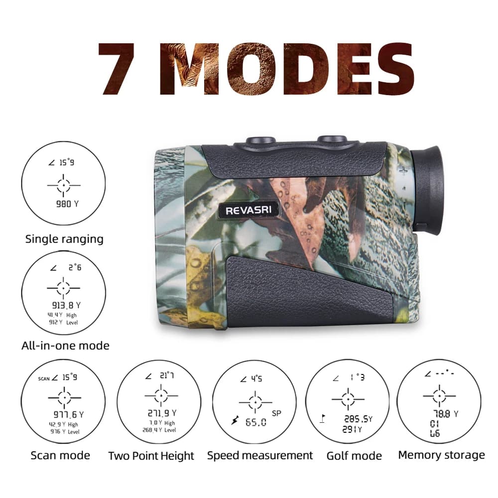 Télémètre laser REVASRI 8x avec jumelle - Mesure distance, angle, vitesse pour chasse et pêche