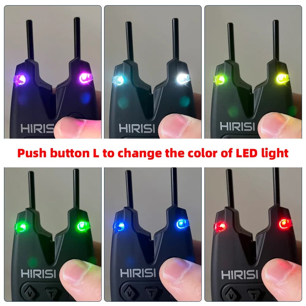 Alarme de touche B160 avec contrôle volume sensibilité - Indicateur LED 6 couleurs système sans fil carpe