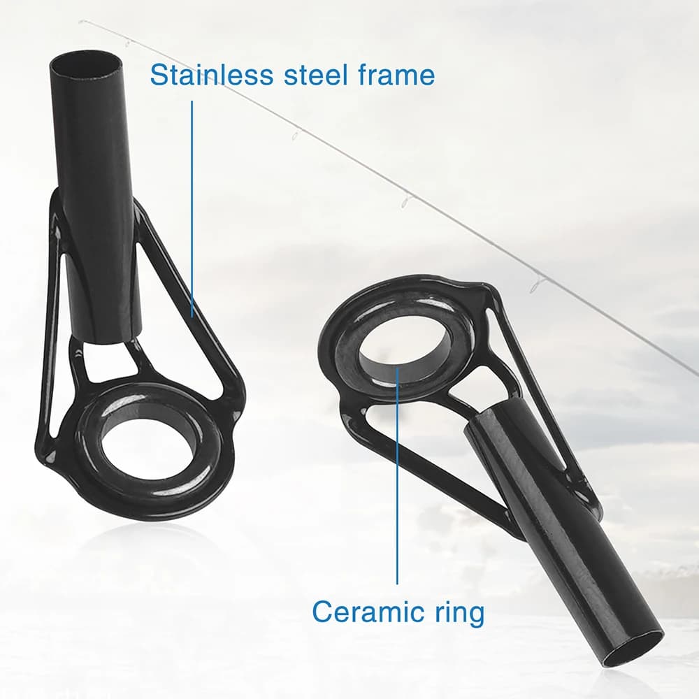 Kit réparation anneaux canne à pêche 7/14 pièces - Ceramique inox pour spinning et casting durable