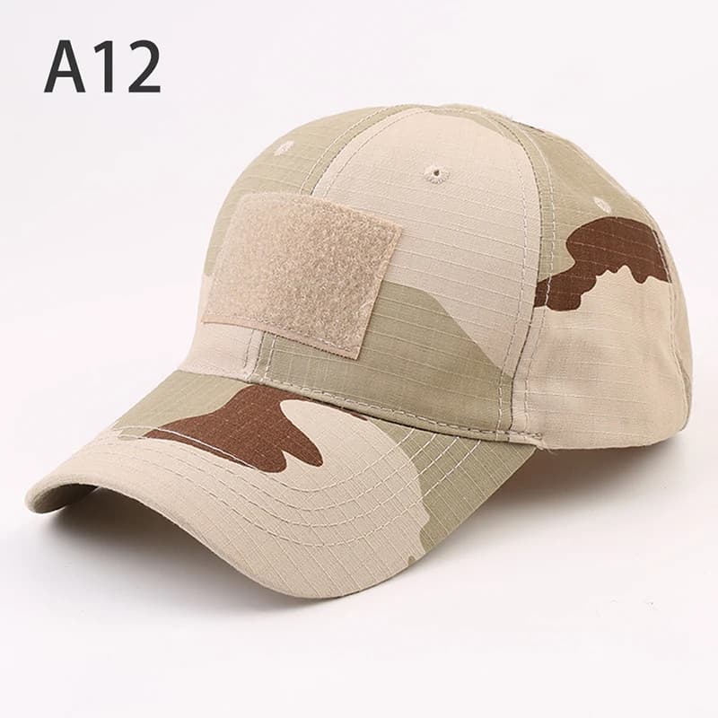 Casquette camouflage tactique pêche combat - Snapback unisexe paintball outdoor été protection solaire