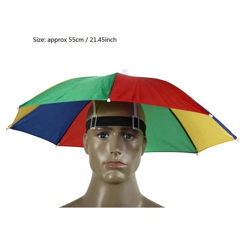 Chapeau parapluie pliable pêche randonnée plage camping protection tête extérieur