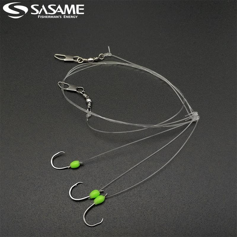 Montage Sabiki SASAME Japon fluorocarbone lumineux pour pêche mer accessoires matériel pêche côtière