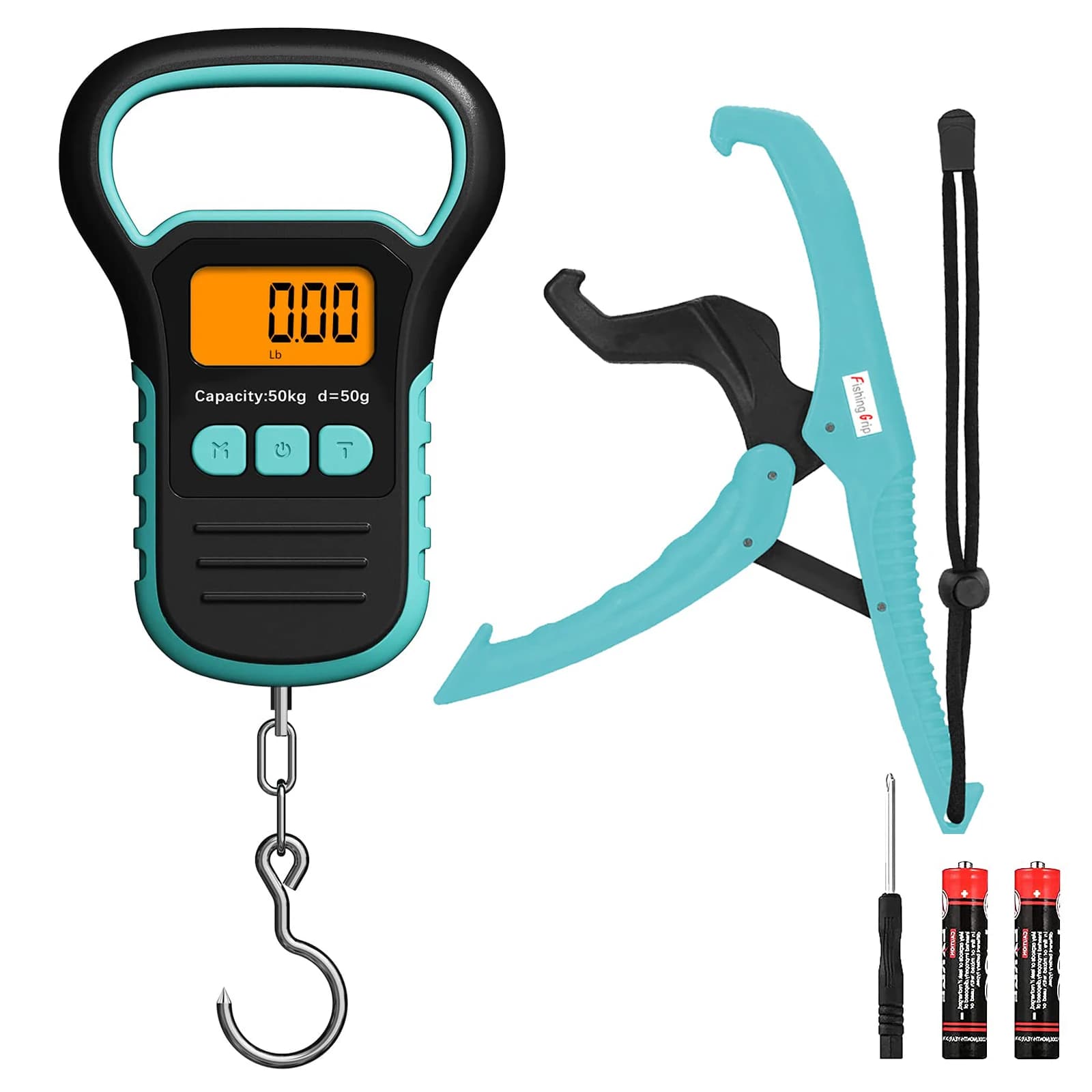 Balance poisson numérique avec règle et capture - Pèse-bagages portable 50kg LCD rétroéclairé pêche