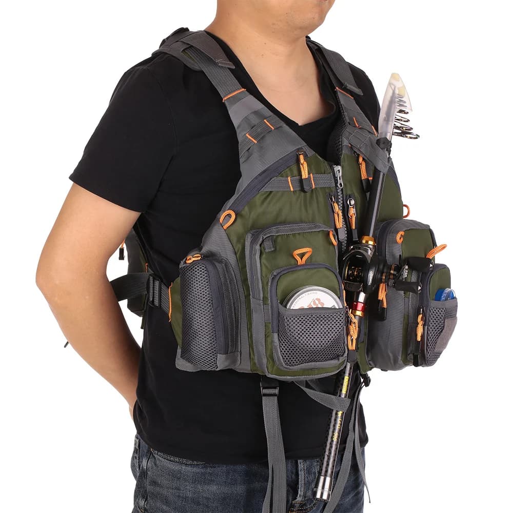 Gilet de sécurité pêche et kayak flottant EPE pour sports nautiques et baignade