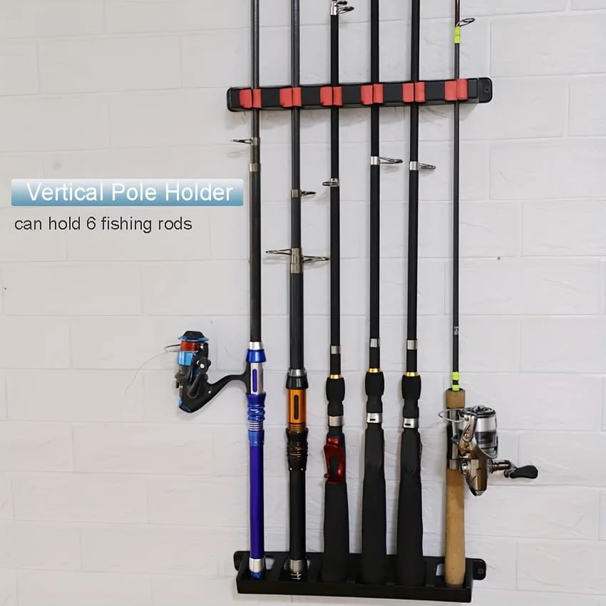 Support rangement cannes pêche ABS pour garage sécurisé équipement sportif facile installation