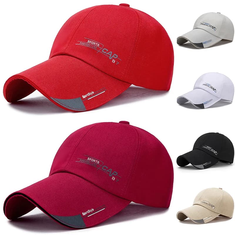 Mens Hat For Fish Outdoor Classic Line Baseball Cap Sports Cap Solid Color Sun H
