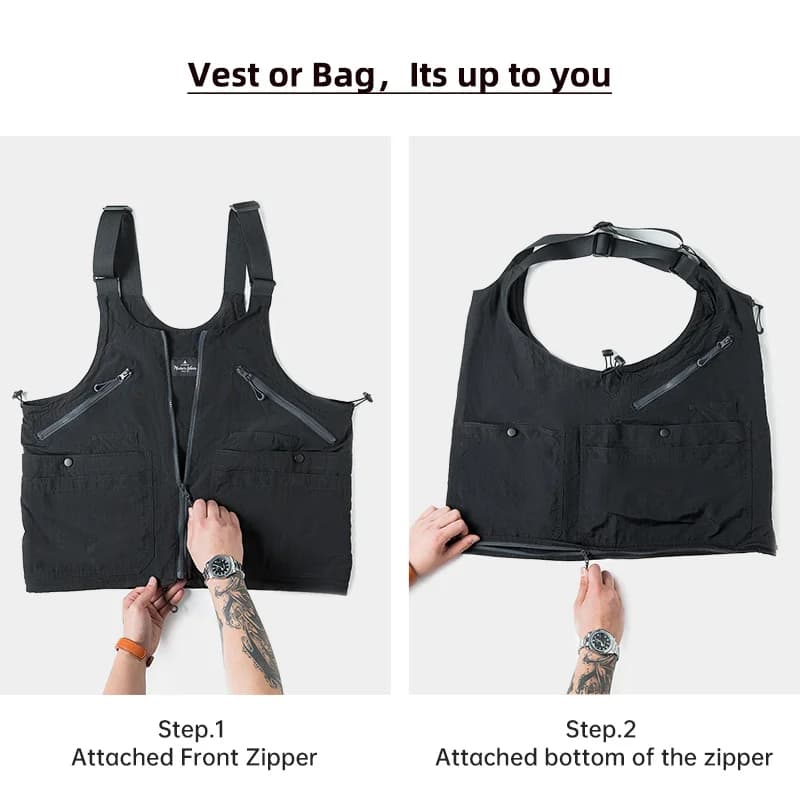Veste sans manches homme été 2023 multi-pockets grande capacité pour pêche et travail