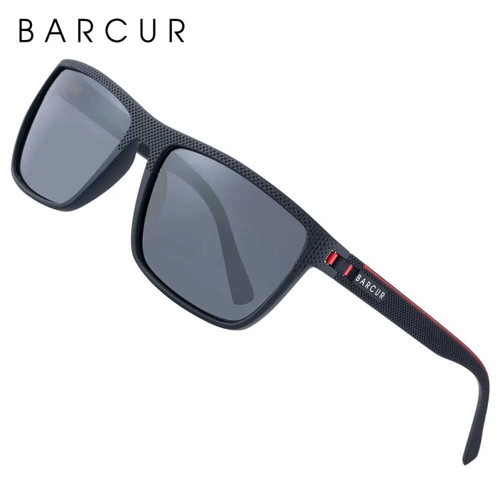Lunettes de soleil sport polarisées TR90 légères pour hommes - Protection UVAB complète accessoire pêche