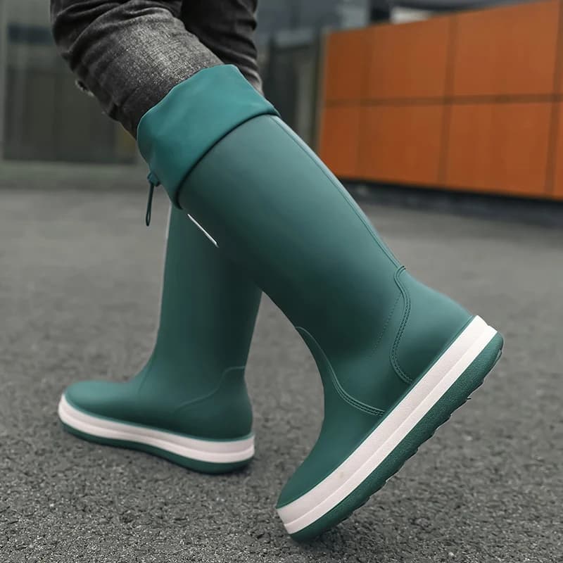 Bottes pluie hautes homme automne hiver étanches antidérapantes jardin travail outdoor chaussures aquatiques
