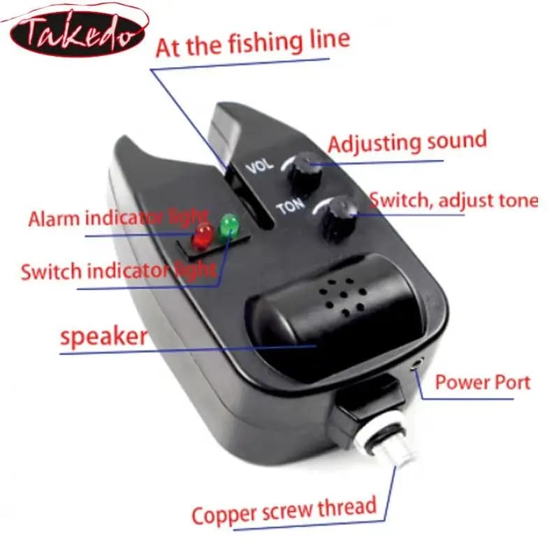 Alarme TAKEDO YD02 pour pêche de la carpe - Indicateur électronique de touches haute sensibilité