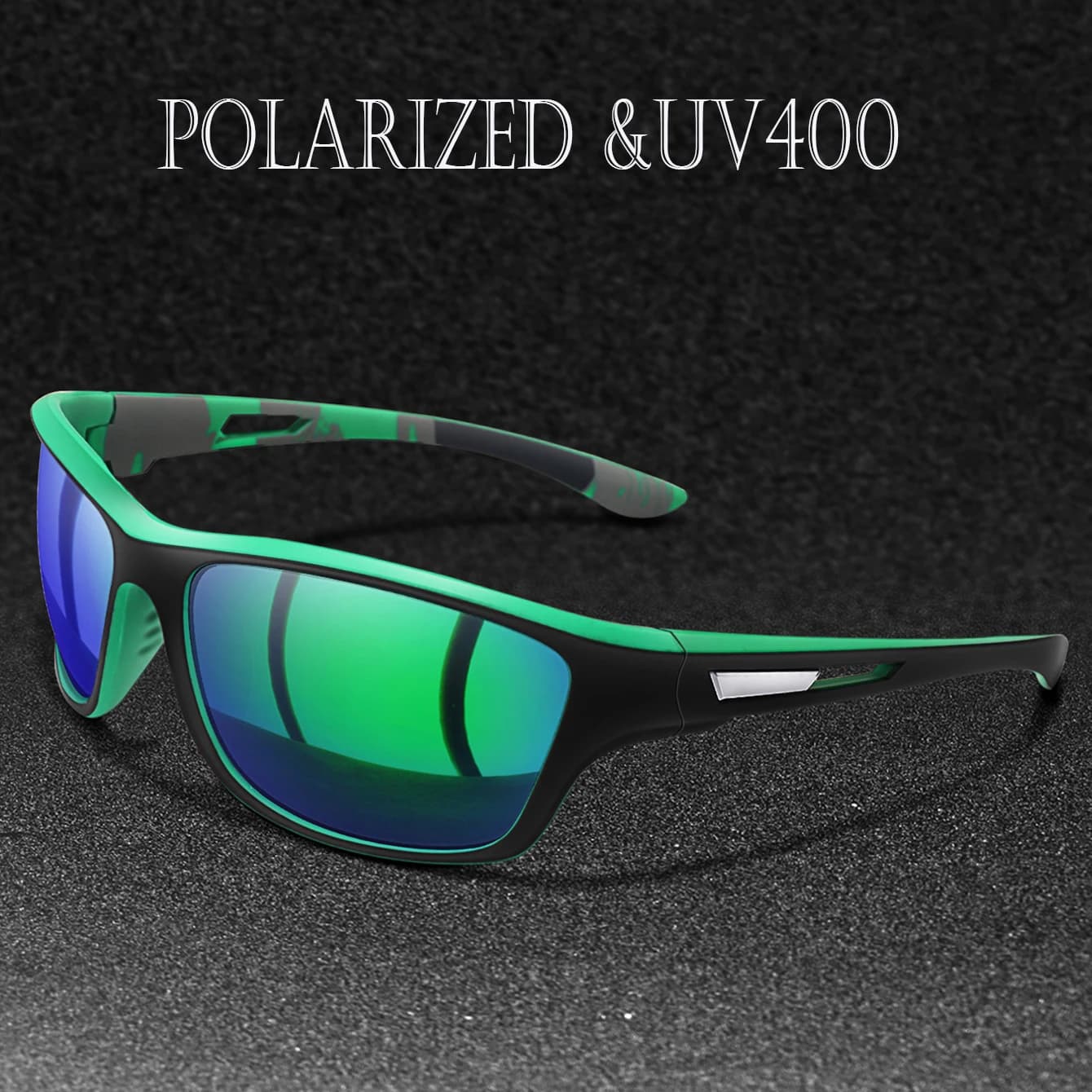 Lunettes de soleil polarisées unisexes UV400 pour pêche vélo randonnée avec verres anti-éblouissement