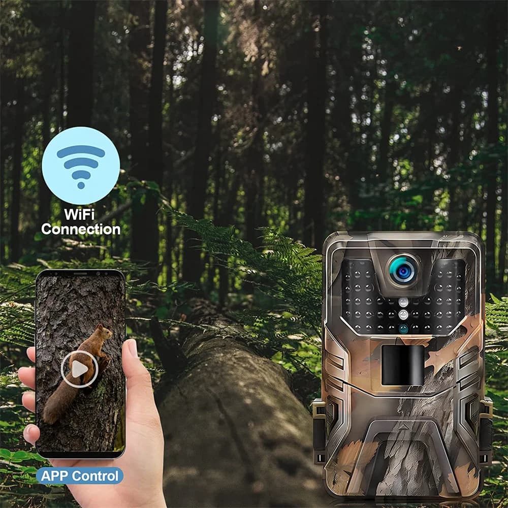 Caméra trail WIFI APP 4K/2.7K 36MP - Surveillance infrarouge étanche IP65 outdoor