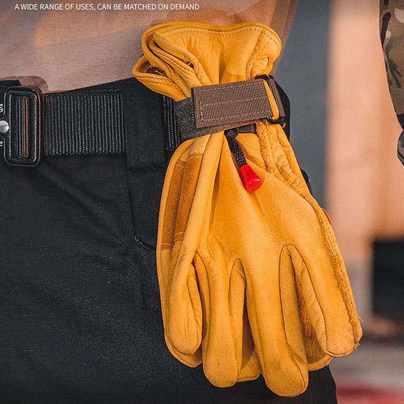 Porte-gants tactique MOLLE pêche - Attache clés, rangement outils, accessoire organisation pêche