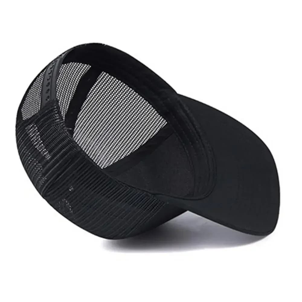 Casquette pêche légèrement courbée style trucker respirante été pêche loisir unisexe