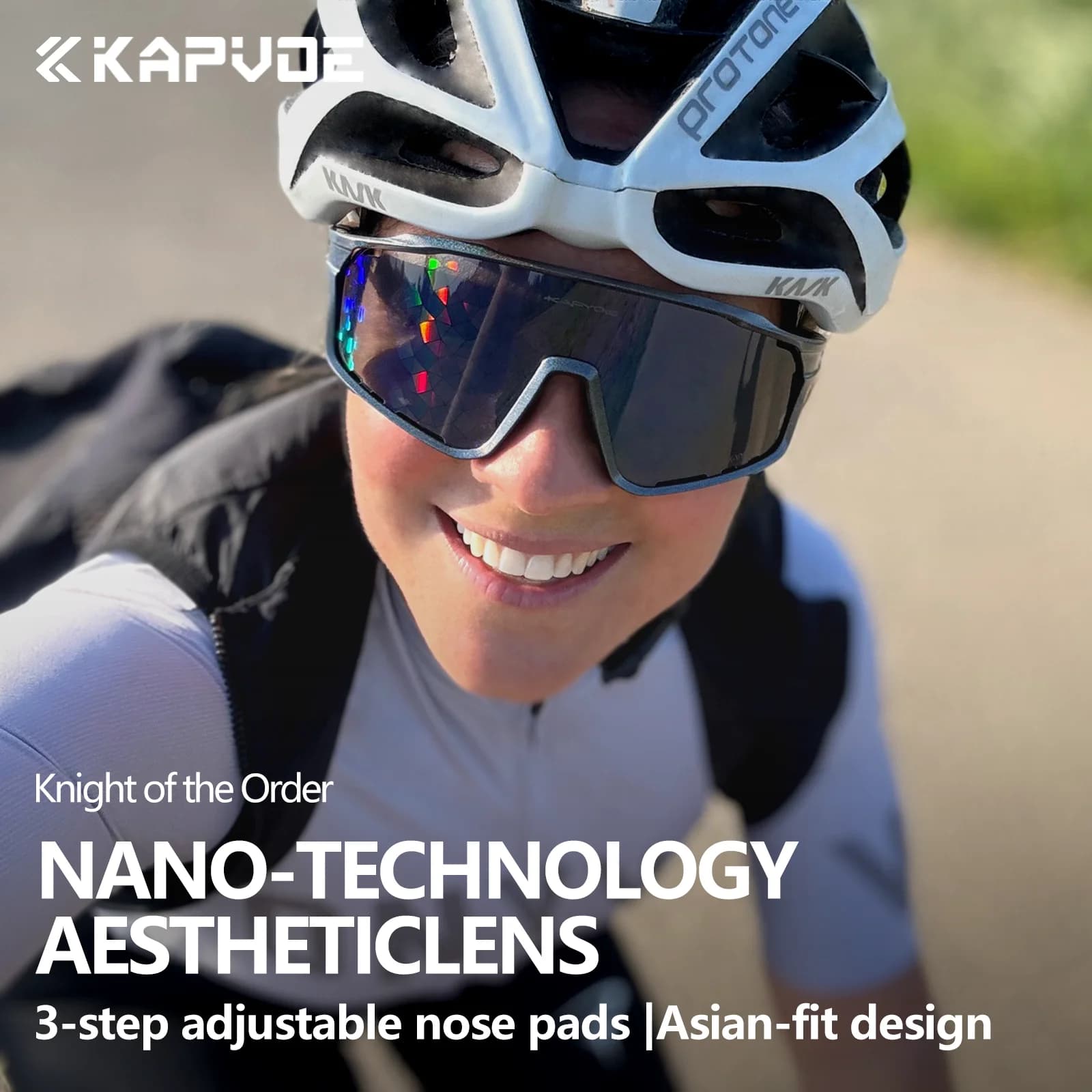 Lunettes vélo KAPVOE à lentilles nano - Technologie avancée pour pêcheurs, protection UV400 maximale