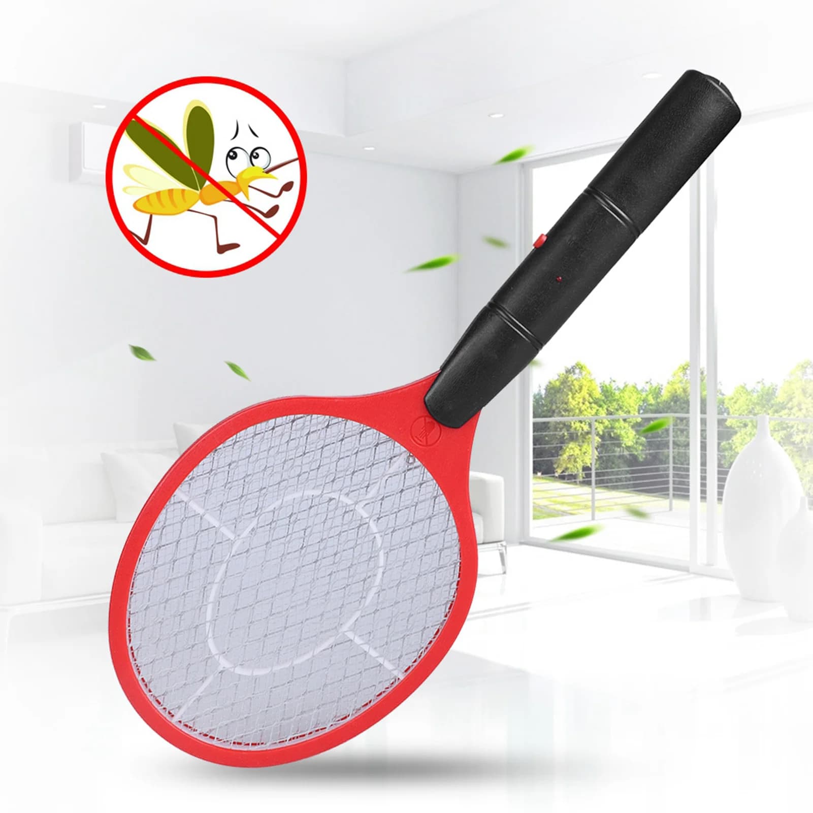 Raquette électrique anti-moustiques sans fil batterie pêche camping extérieur tue-insectes pratique