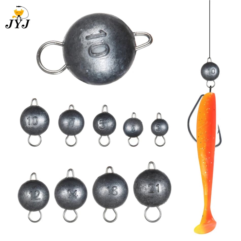 Plombs de pêche 5 pièces 2g-18g avec émerillon pour pêche en eau profonde et leurres