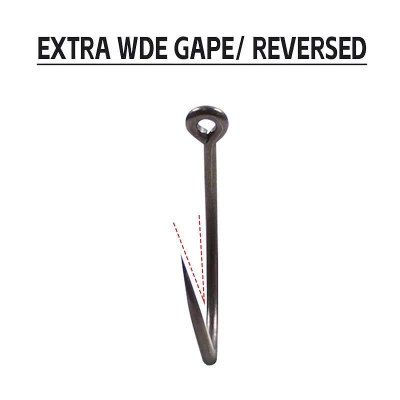 10 hameçons de pêche à la carpe Krank Extra Wide Gape, acier allié inversé micro-barbelés ou