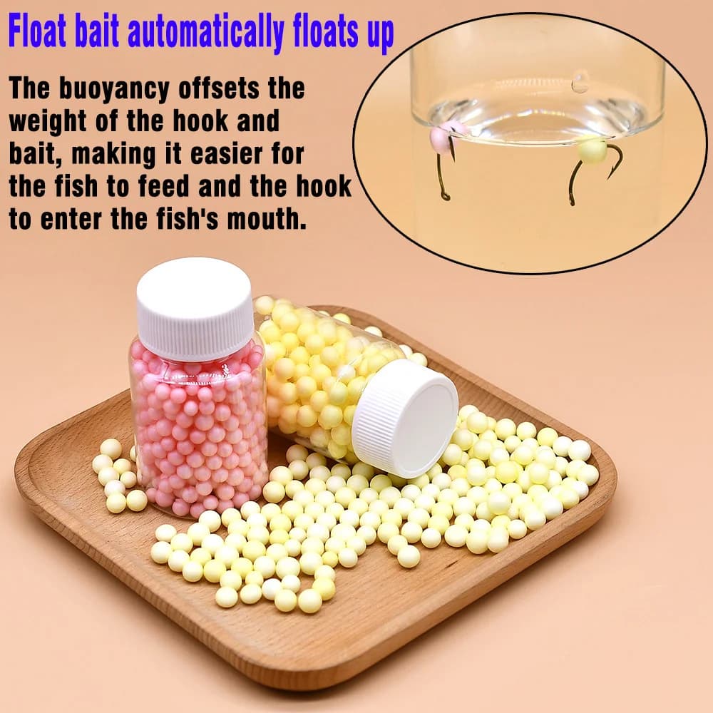 Flotteurs boules charnus MNFT 2 bouteilles - appâts pop-up particules flottantes pêche carpe