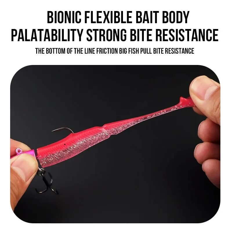 Leurres TAIYU tête plombée 21g avec queue silicone - Cuillers et wobblers pour truite brochet black bass