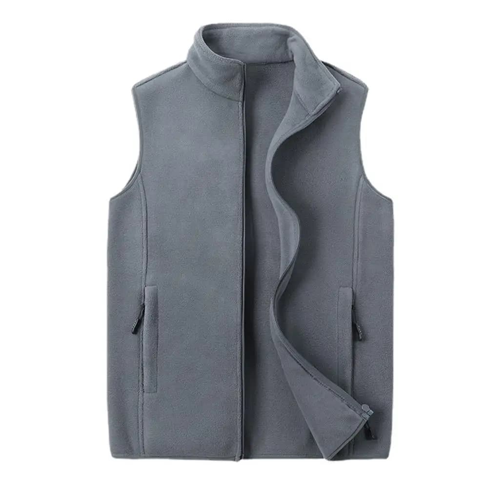 Gilet sans manches homme en laine cachemire pour l'hiver - Veste chaude grande taille pêche