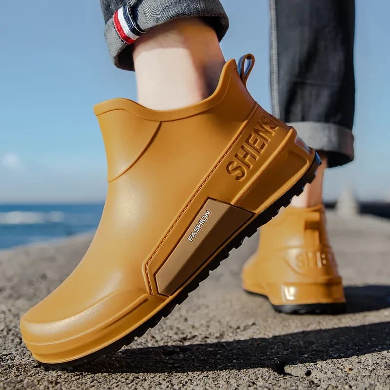 Couples Short Rain Boots Women's Spring Summer Fishing Camping Water Shoes Fashi