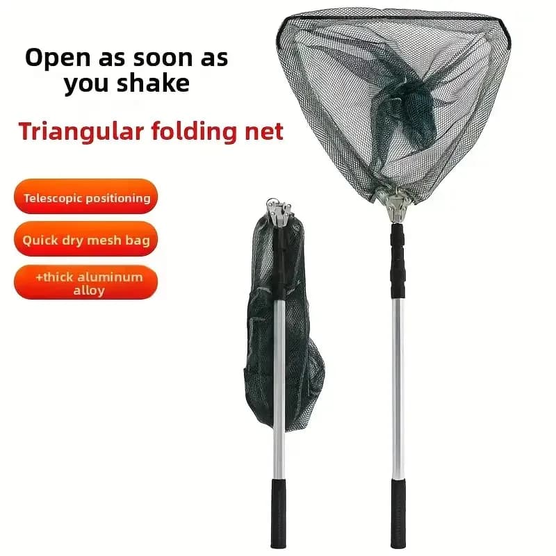 Filet de pêche pliable ultra-léger - Manche télescopique en alliage d'aluminium durable - Essentiel pour vos aventures