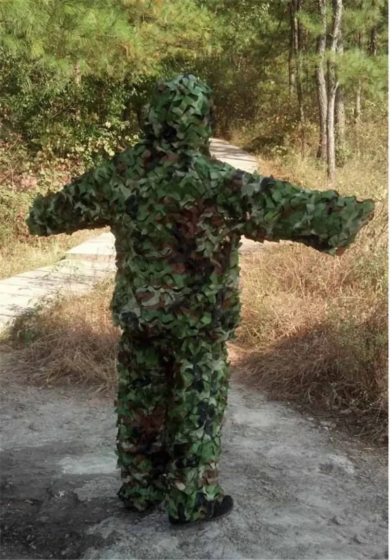 Costume ghillie bionique léger été pour paintball et pêche en forêt avec camouflage forestier