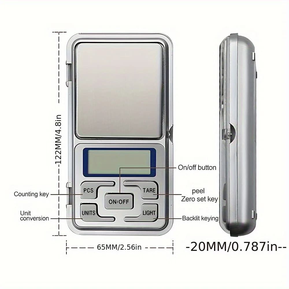 Mini balance numérique portable HD pour bijoux et appâts - Précision haute définition compacte pour pêcheurs