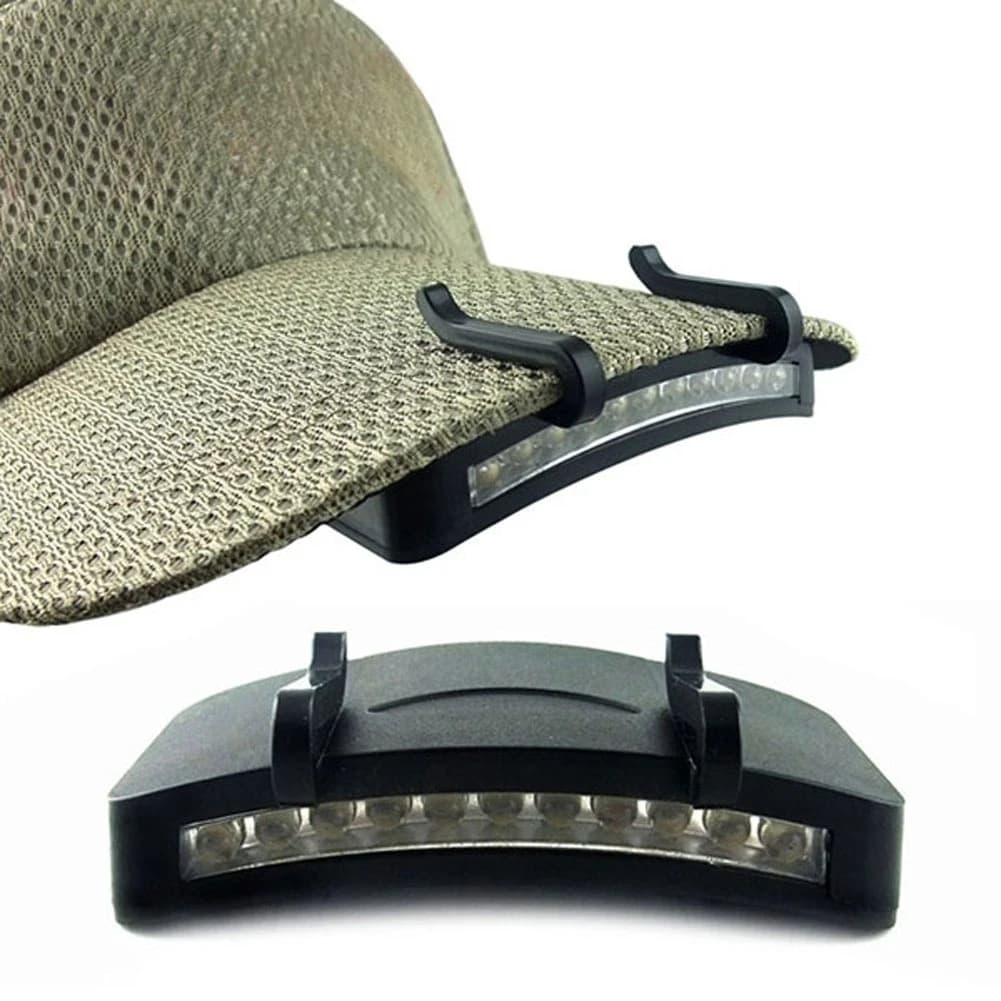 Lampe frontale pêche super lumineuse à clip pour casquette torche LED pêche camping chasse extérieur