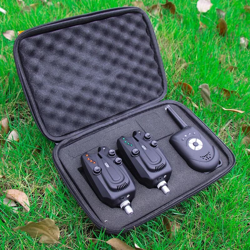 Kit d'alarme de touche sans fil 1+2 pour carpe - Contrôle de sensibilité et indicateur LED pêche nocturne