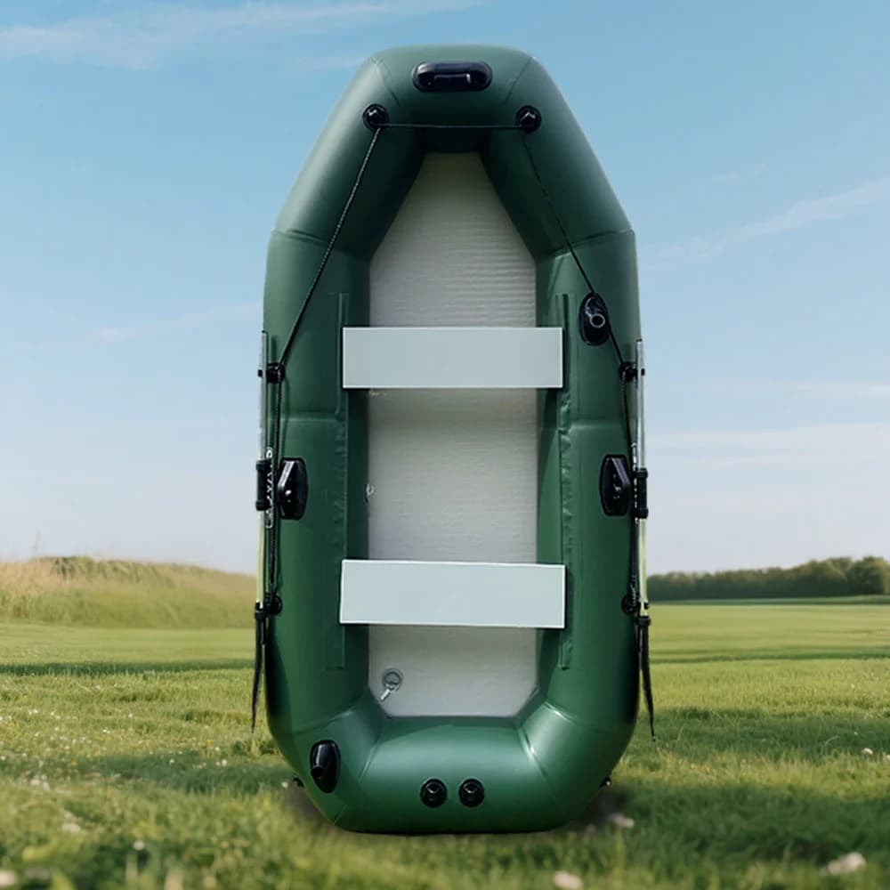 Kayak de pêche gonflable 3 places 7.5 pieds - Bateau à rames PVC durable pour rivières et lacs