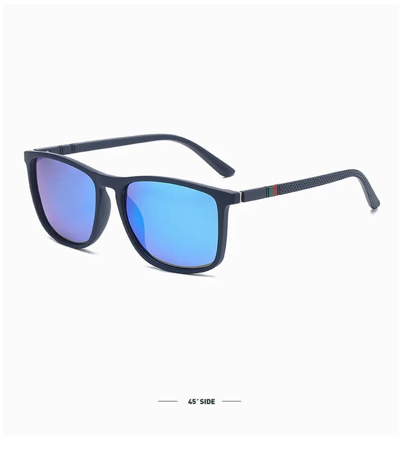 Lunettes de soleil carrées UV400 pêche anti-éblouissement - Lot 2/3 paires été voyage