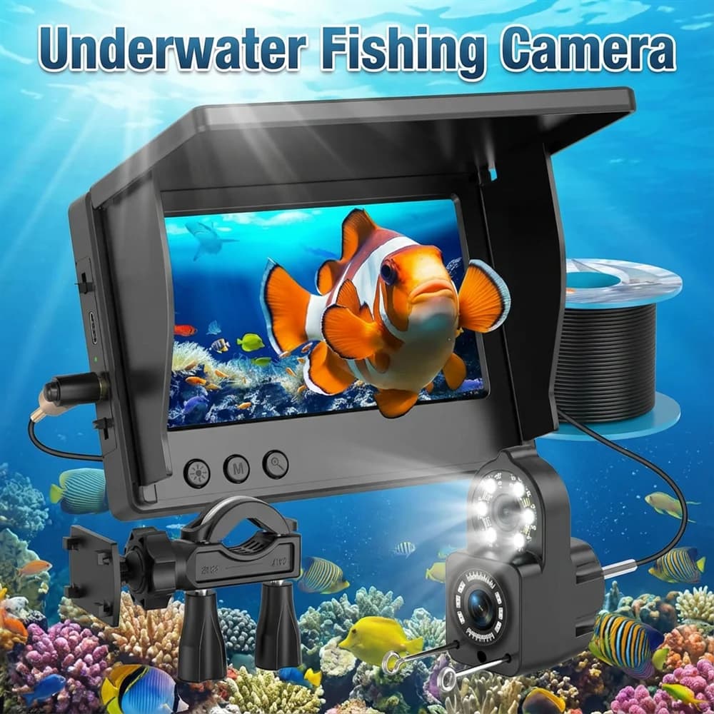 Caméra de pêche sous-marine 1080P 4.3" LCD - Fish finder étanche avec vision nocturne portable