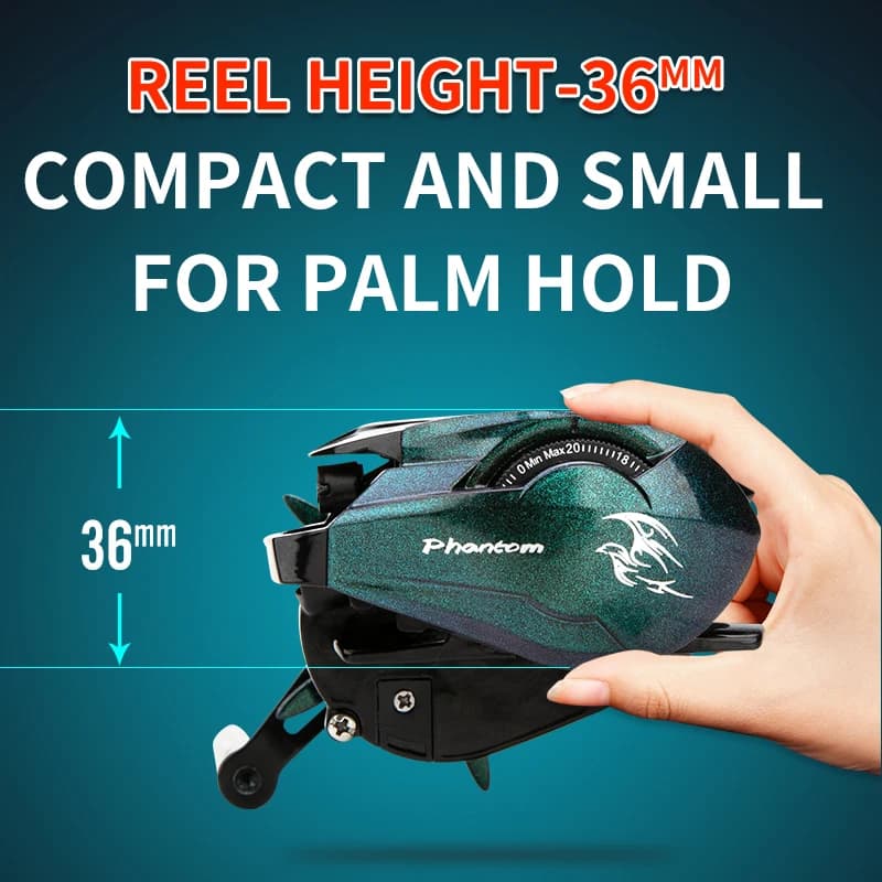Moulinet casting light game CEMREO PHANTOM frein magnétique 7.1:1 petit corps pêche truite leurres légers