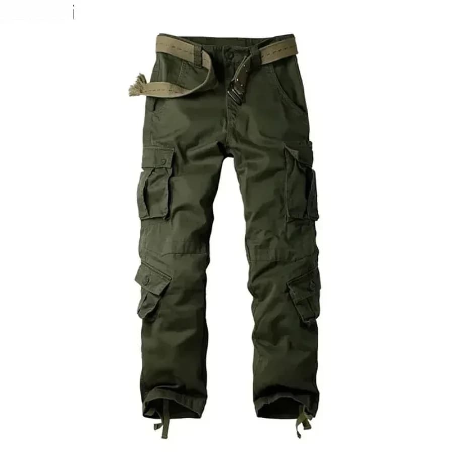 Pantalon cargo camouflage pur coton homme - Multi-poches pour pêche confortable
